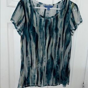 Stylish Blue Patterned Women's Top Brand New/ Never Worn